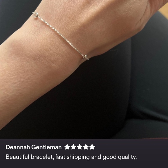 14k and lab diamond bracelet - Picture 8 of 9